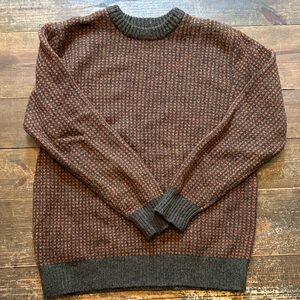 Men's Brown and orange wool Sweater